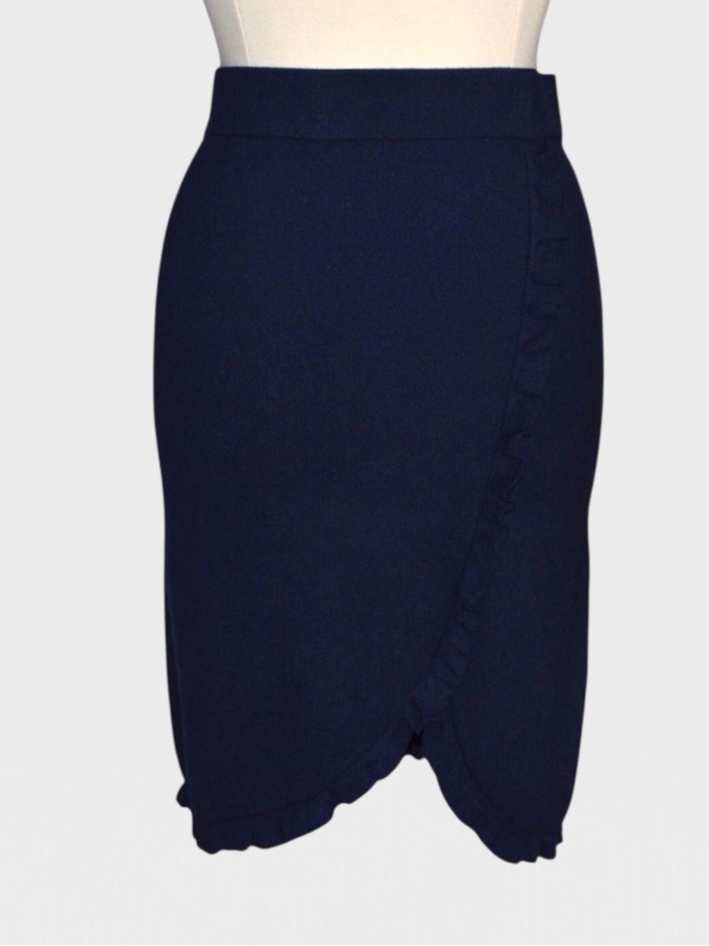 Ann Taylor Stretch Knit‎ Ruffle Wrap Pencil Skirt